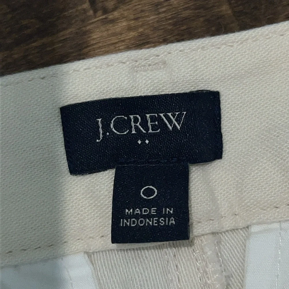 J CREW Ivory Patch Pocket Cotton Pants Size 0